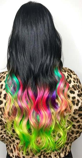 Vibrant Multi Color Hair