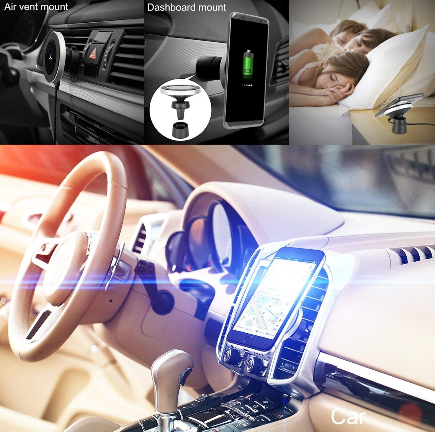 Newgam Qi Magnetic Wireless Car Charging